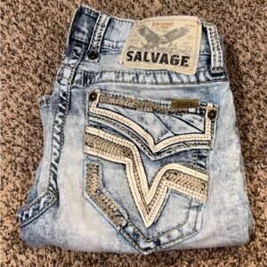 Men’s 30/32 BKE Salvage Riot Boot Athletic Fit Blue Jeans